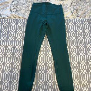 Lululemon Wunder Train High Rise 28 inch Storm Teal